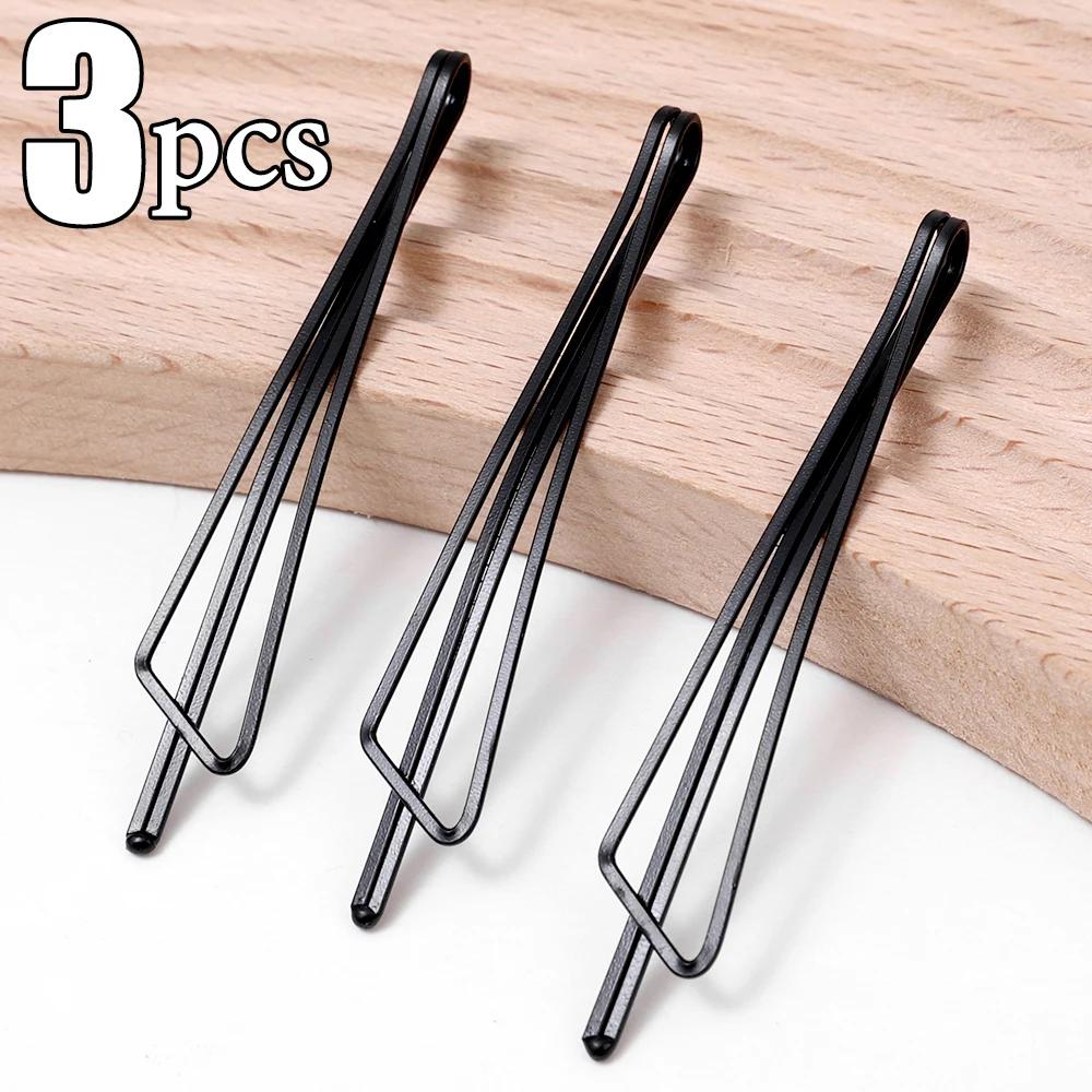 3/12Pcs Black Hair Clips Bobby Pins Wavy Fashion Hairpins Metal Barrettes Invisible BB Clip Wave Hairgrip Hair Clips Accessories