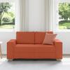 2 Seater Sofa Red Orange 160x77x82 Cm Corduroy Fabric