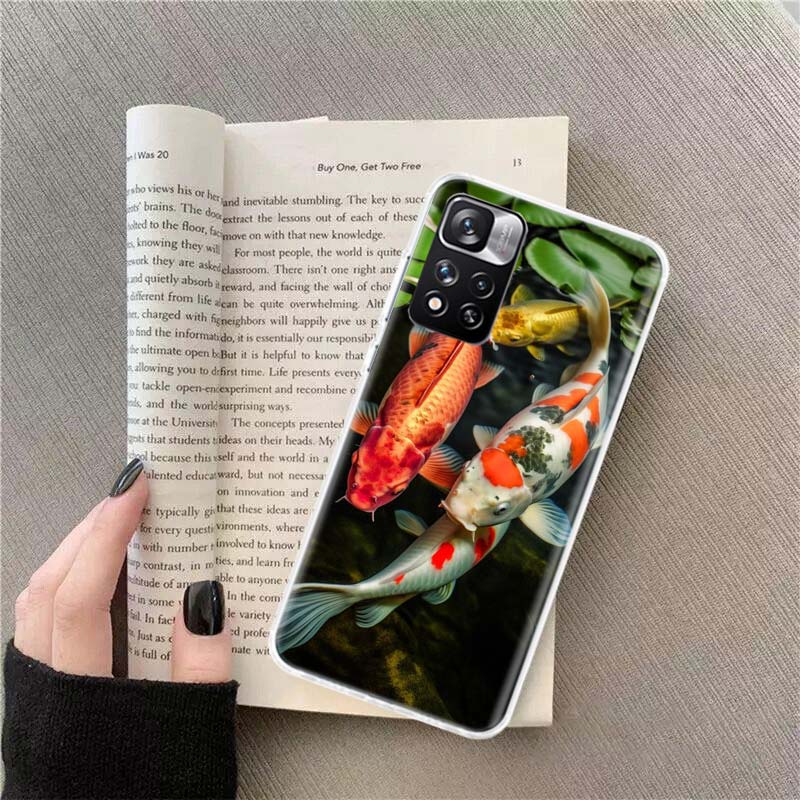 High End Ornamental Fish and Koi Carp Phone Case For Redmi Note 13 12 Pro Plus 14 15 Pro 5G 11 11T 11E 11S 10 Pro 10S 9 9S Cover