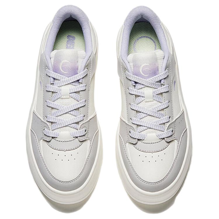 Anta Jelly 3 Abrasion Resistant Height Increasing Low top Skateboard Shoes Women's White Gray 122548031-3