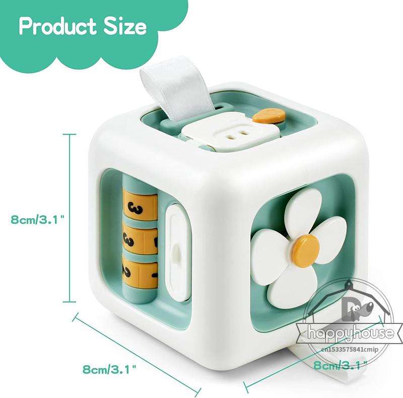 Activity Busy Cube Sensory Toys for Toddlers Montessori Toys for 1 Year Old Travel Toys Educational Learning Toy for 12-18 Month