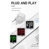 AC 220V LED Digital Display Voltage Measurement Monitor EU Plug Square Voltmeter
