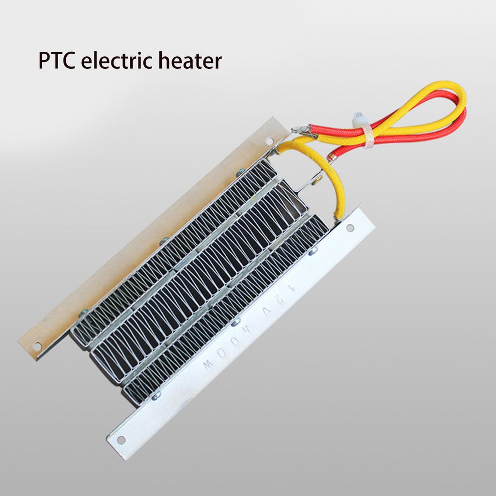 Insulated PTC Heating Element 12V 400W Thermostatic High Power Air Heater Ceramic Aluminum Tube Air Heater for Winter