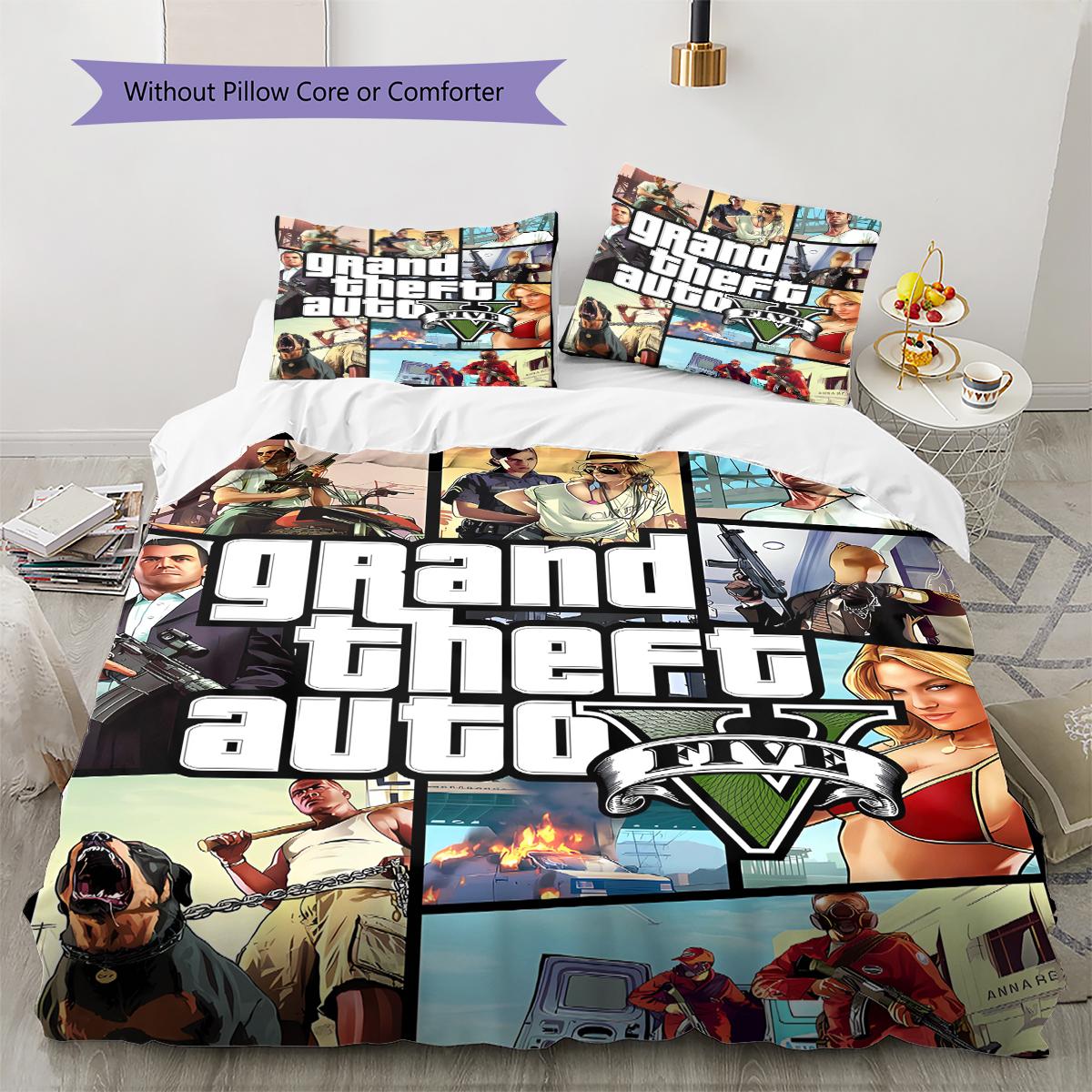 

Комплект постельного белья с узором GTA Одеяло Пододеяльник Наволочка Домашний Декор Подарок (1 пододеяльник + 2 наволочки, без наполнителя) 135x200cm