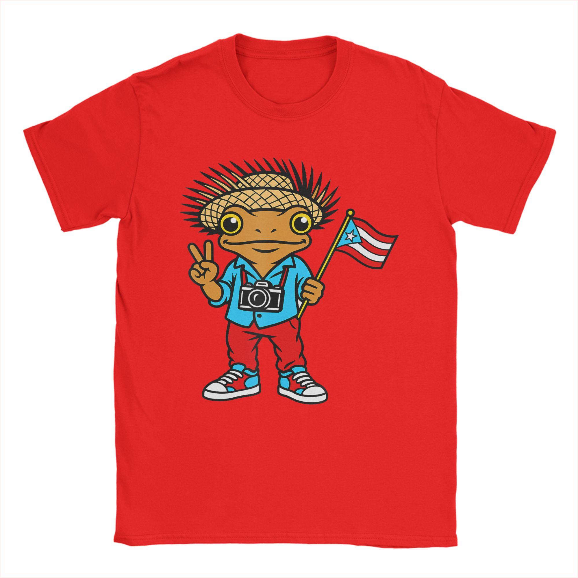 

Bad Bunny Puerto Rico Coqui Frog Boricua Puerto Rican Flag Taino Cotton T Shirt For Men TShirts Tee Shirt Oversize Clothes S