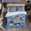 Set Lenzuola Manchester City Modello 3 Pezzi Morbida Copripiumino in Microfibra con Federe per Camera da Letto