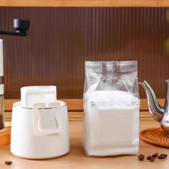 Hanging Ear Disposable Coffee Filter Bags - Hand Pour Paper Mesh for Coffee Grounds