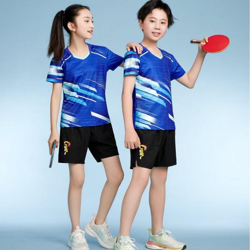 Premium Ice Silk Sports Jersey Badminton Volleyball Table Tennis Breathable Custom Print Unisex Adult Kids