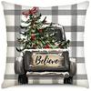 Christmas Themed Pillowcases: Merry, Tree, Truck, and Winter Hello Designs Sofa bed cushion cover, New Year home decoration