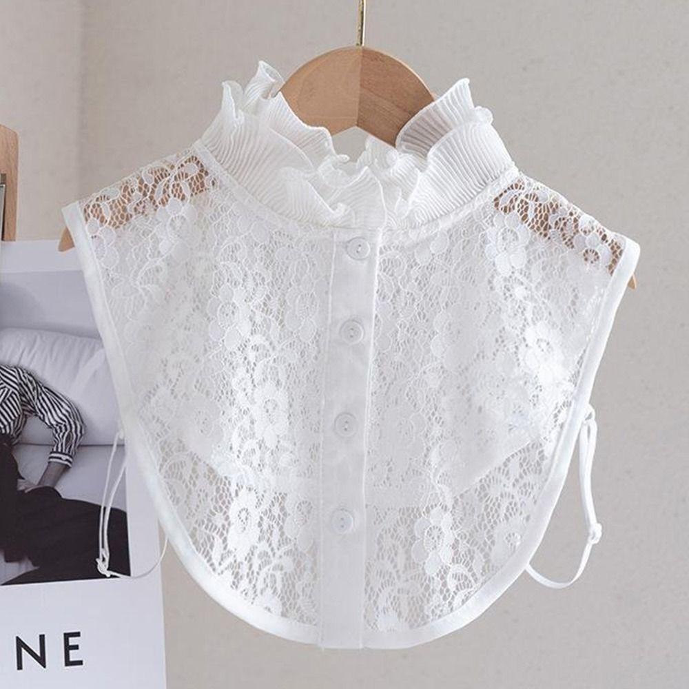 White Black Fake Collar Detachable Neckline Clothes Accessory False Collar  Women Girls