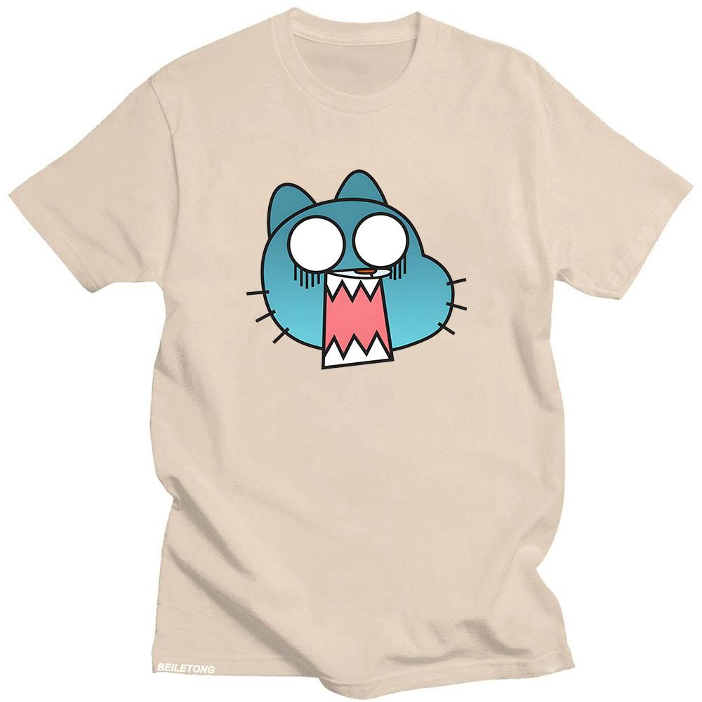 Gumball T-shirt Cartoon Print Harajuku Kawaii Casual Tee-shirt Short Sleeve Cotton O-neck Tshirt Vintage Cute Clothing