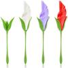 4/10/20x Bloom Napkin Holders Table Green Twist Rose Flower Buds Serviette Holder