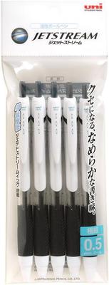 Mitsubishi Pencil Jetstream Ballpoint Easy To Write Oil-Based Pen, 5-Pack, 0.5mm Black, With, SXN150055P.24