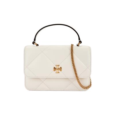 Tory Burch Kira Diamantquiltad Logga Kedja Axelrem Napa-läder Mini Axelremsväska Damhandväskor Varmvit 158326-101