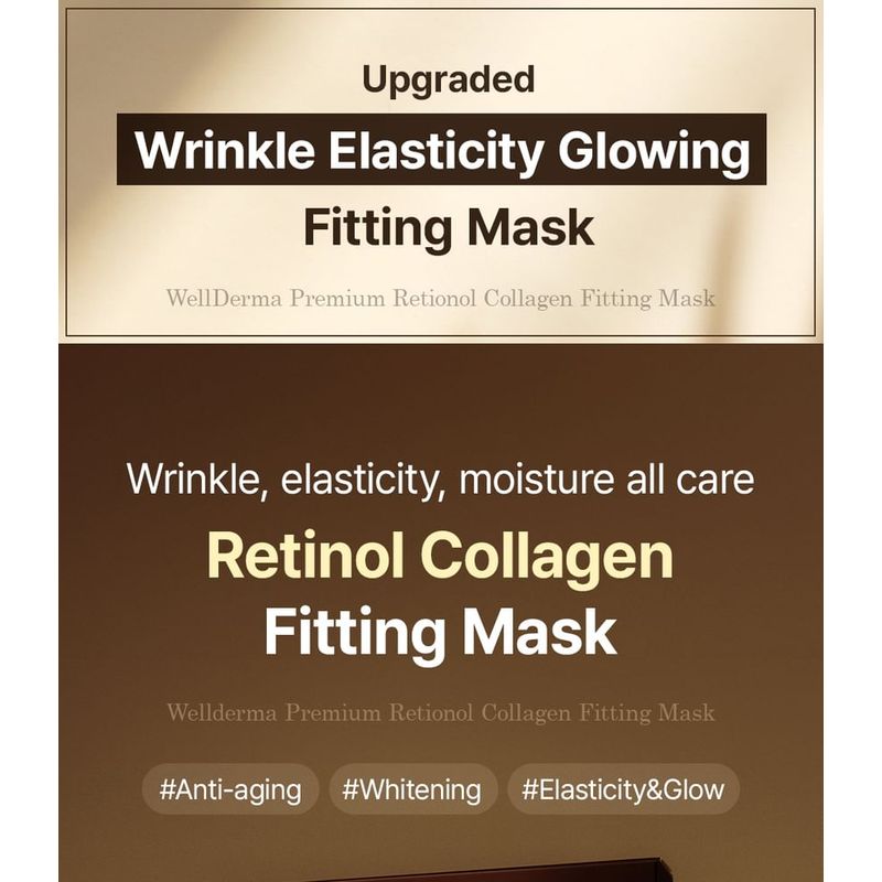 WellDerma - Premium Retinol Collagen Lifting Restore Fitting Mask Set