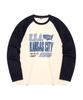 LEE Kansas Raglan Langarm T-Shirt Marine