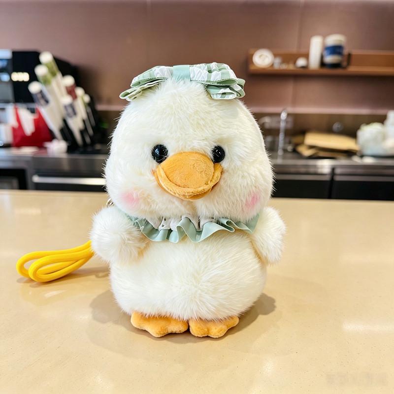 Duck Stuffed Animal With Summer Hat For Birthday Gift And Collection