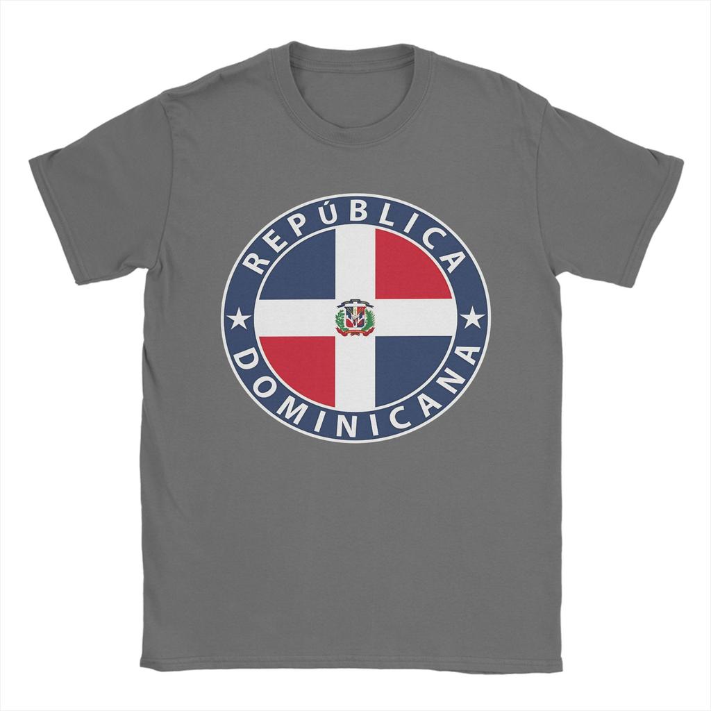 Dominican Republic República Flag Flag Coat of Arms T Shirt Unisexs  TShirt Round Collar  Tee Shirt Short Sleeve Clothing Printed