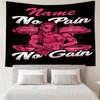 Custom Name weightlifting Print Tapestry, Backdrop, Easy Setup, Ideal for Bedroom, Office & Living Room, with Aesthetic Wall Hanging Decor.