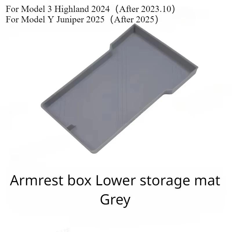 For Tesla Model Y Juniper Model 3 Highland Central Control Storage Pad Silicone Water Cup Mat Armrest Box Lower Pads Accessories