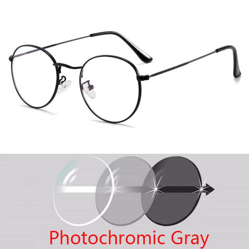 Round Metal Style Option Eye Glasses 3447 Myopia Astigmatism Prescription High Quality Prescription 0 -0.5 -0.75 To -6.0