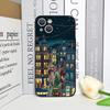 Custodia per Telefono con Motivo Scenico Vetrina Negozio Strada Nevosa di Natale per IPhone 17 16 12 11 14 Plus 13 15 ProMax Mini X XS XR Copertura Morbida
