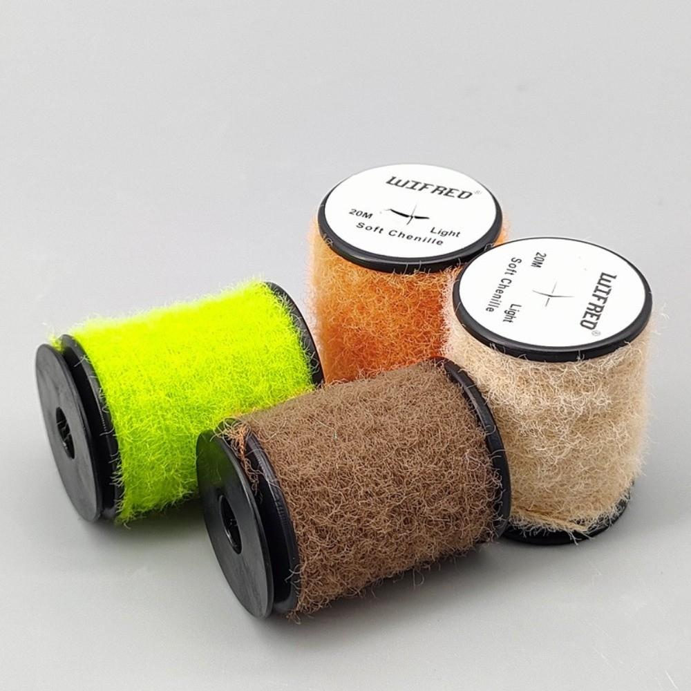 20m Spool Fly Tying Material Natural Curved Dubbing Biomimetic Body Line Chenille Fly Tying Material Body Line