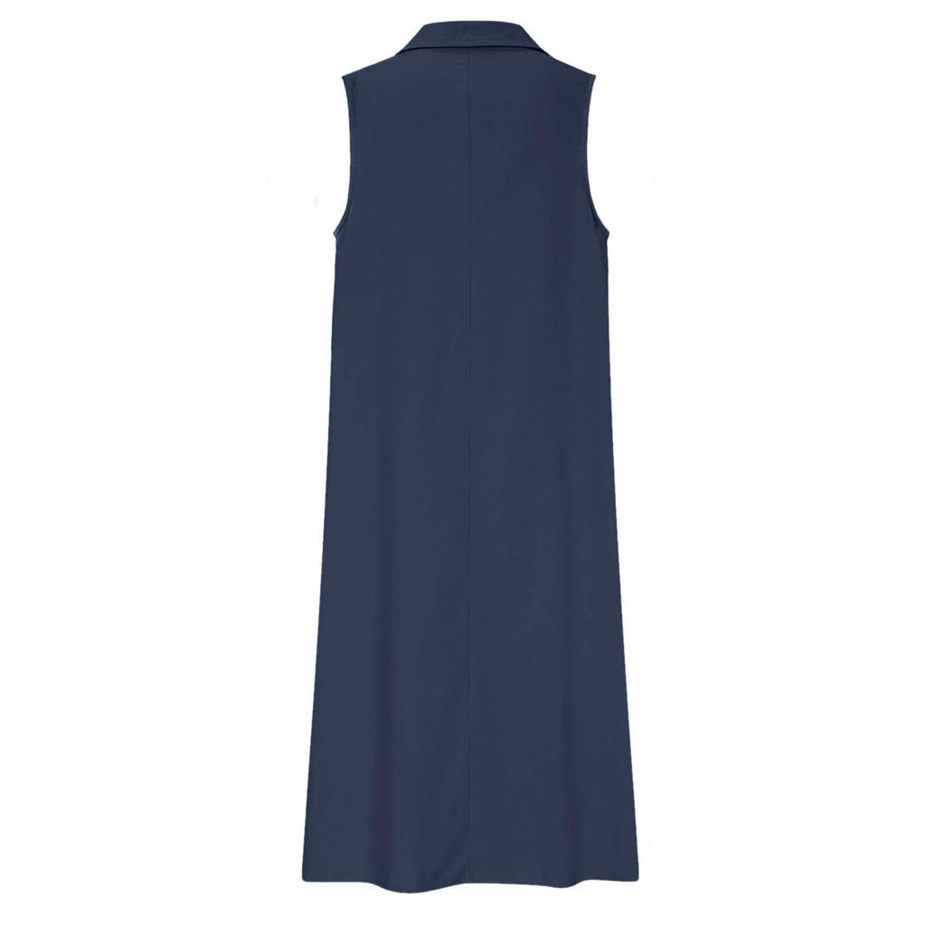Women's Color Fashionable Casual Cotton And Linen Loose Dress