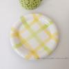 INS Wind High Beauty Stripe Wave Dot Under Glaze Ceramic Plate Dudu Dessert Plate Korean Breakfast Set VLOG Plate Dinner Set
