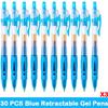 10/100 PCS Roise Retractable Gel Pens Set Black/Red/Blue Ink Ballpoint for Writing Refills Office School Supplies Stationery