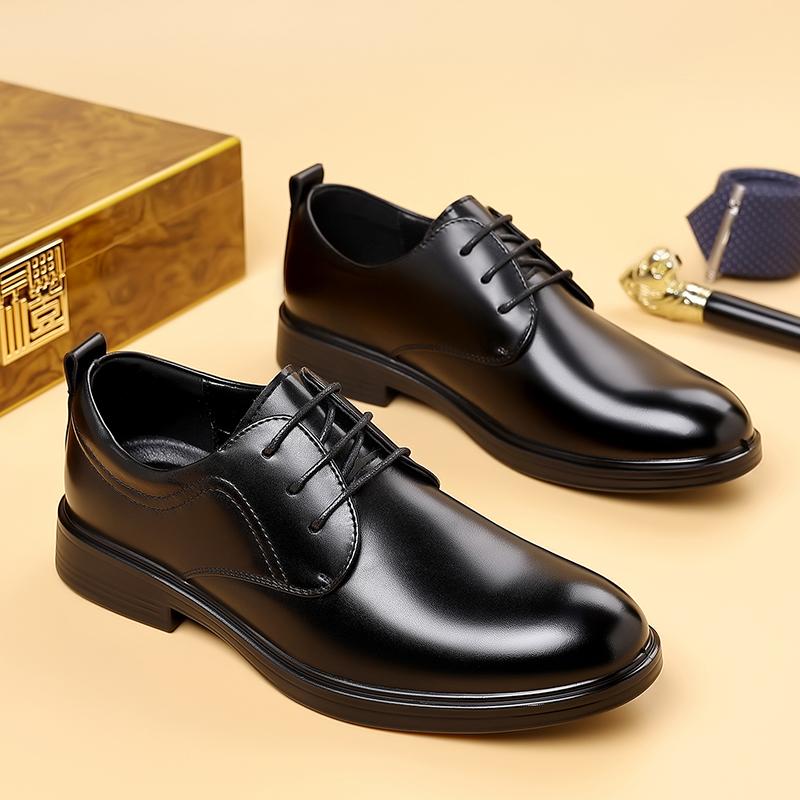 Classic Leather Oxfords Shoes Lace Up Men Casual Shoes Leisure Walk Male Formal Dress Footwear All-match Business Shoes Sneakers