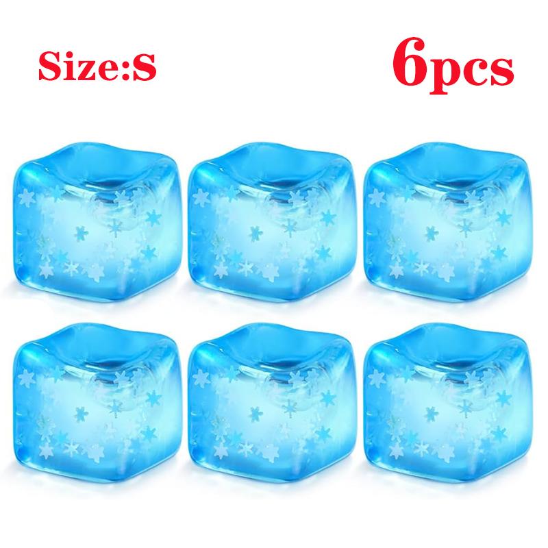 Toys Toys Kids Childrens 1/6PCS Maltose Ice Cube Stress Ball with Snowflakes Squishy Slow Rising Stress Relief Square Sensory Party Favors