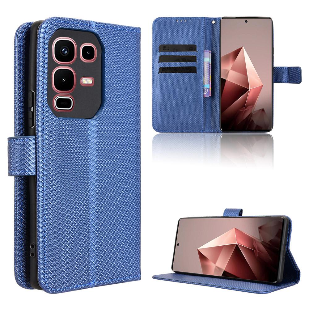 For Infinix Note 50s 5G Leather Wallet Case with Strap Diamond Texture Phone Cover