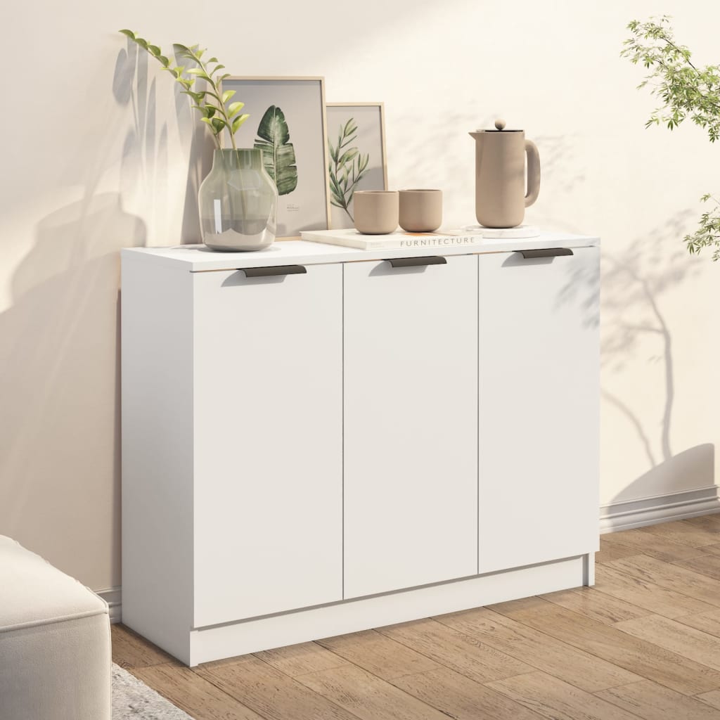 Sideboard in White 90.5 x 30 x 70 cm Particleboard