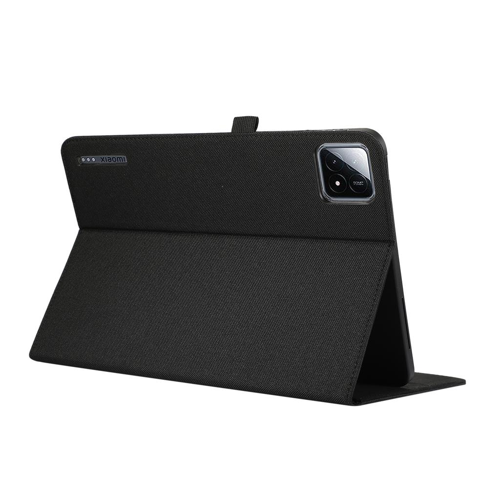 For Xiaomi Pad 6S Pro 12.4 Case Cloth Texture Leather Tablet Stand Cover with Card Holder