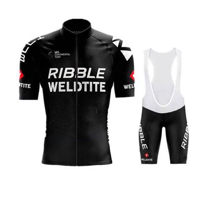 Ribble Weldtite Cycling Jersey Set Summer Short Sleeve Breathable MTB Bike Cycling Clothing Maillot Ropa Ciclismo Uniform Suit