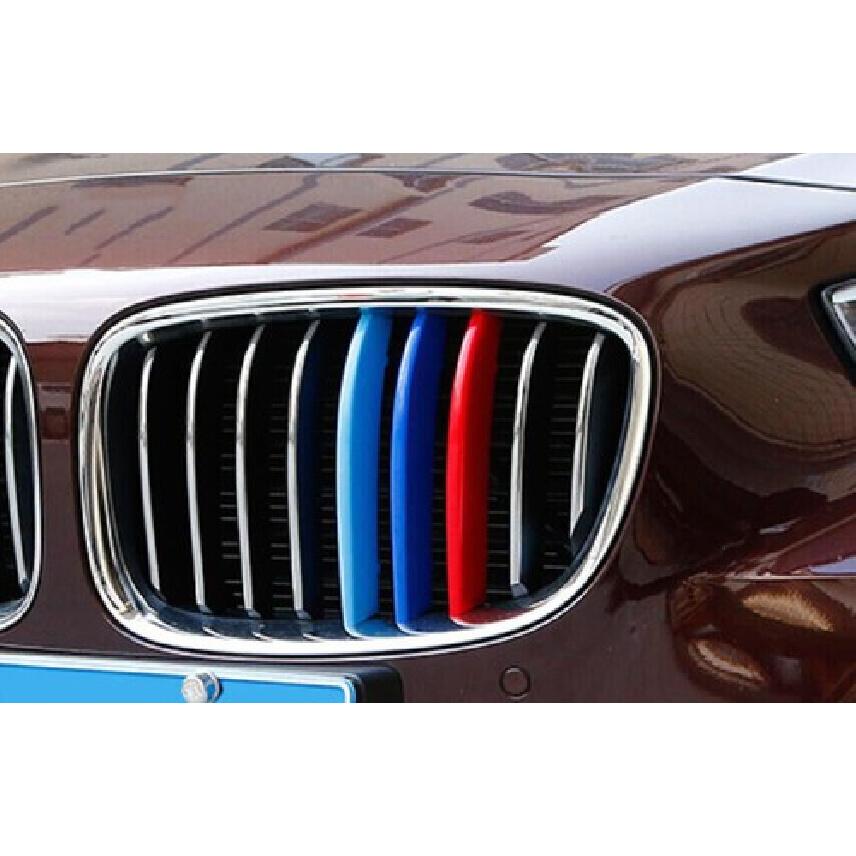 3-Color Fit For BMW 5 Series Cover Trim Front Grille Grill Strips 3PCS 2013-2017