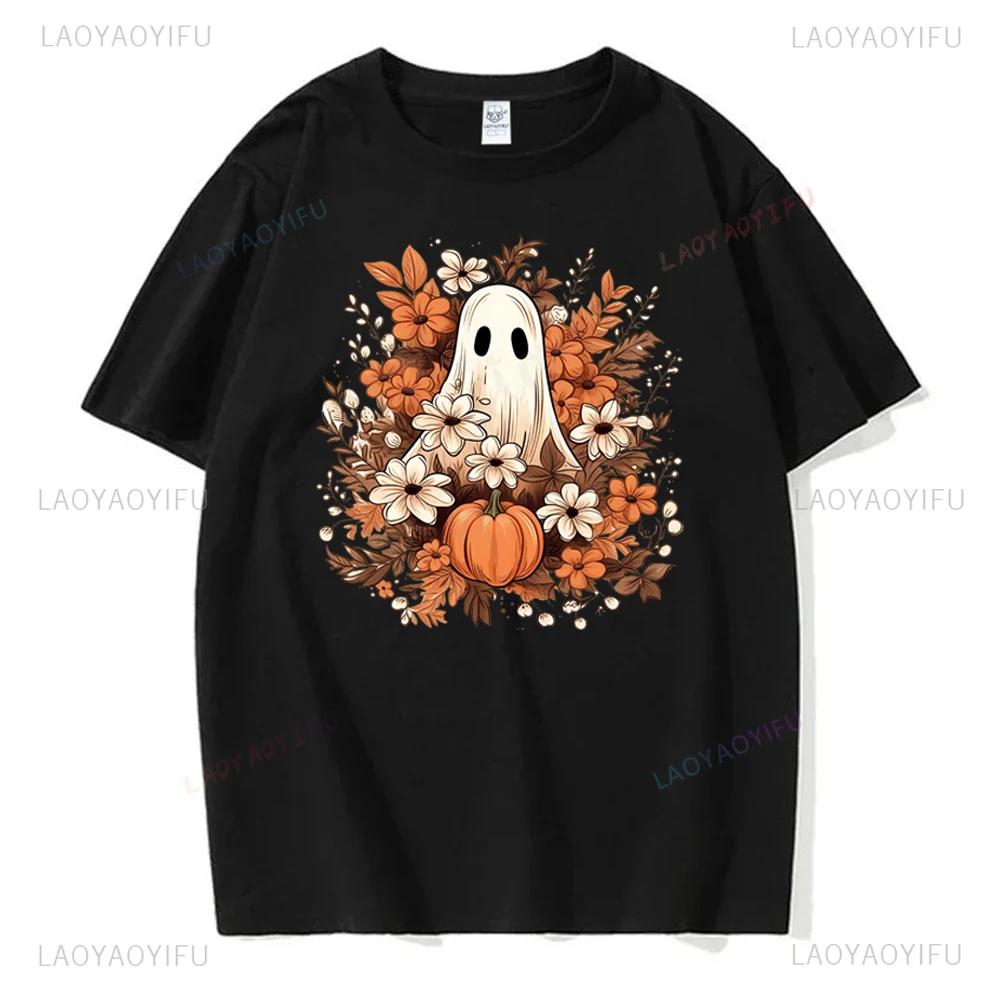 Halloween Family Matching T-shirts Cute Spooky Halloween Party Tshirts PumpkinPrint Short Sleeve Clothes Fahion Trend T Shirts