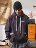 360g Herren Lockerer Schwerer Farbblock-Hoodie - Retro Frühling/Herbst Gestickte Lässige Jacke