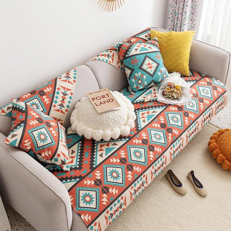 Etnické bavlněné a lněné polštáře na pohovku, Polštáře pro všechna roční období, Bohémské sedáky, Potahy na pohovku, Ručníky