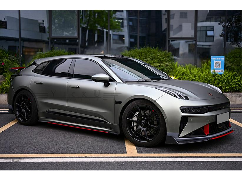 Zeekr 001 '24-25 Carbon Fiber Body Kit: Front Lip, Rear Diffuser, Side Skirts, High Tail Wing