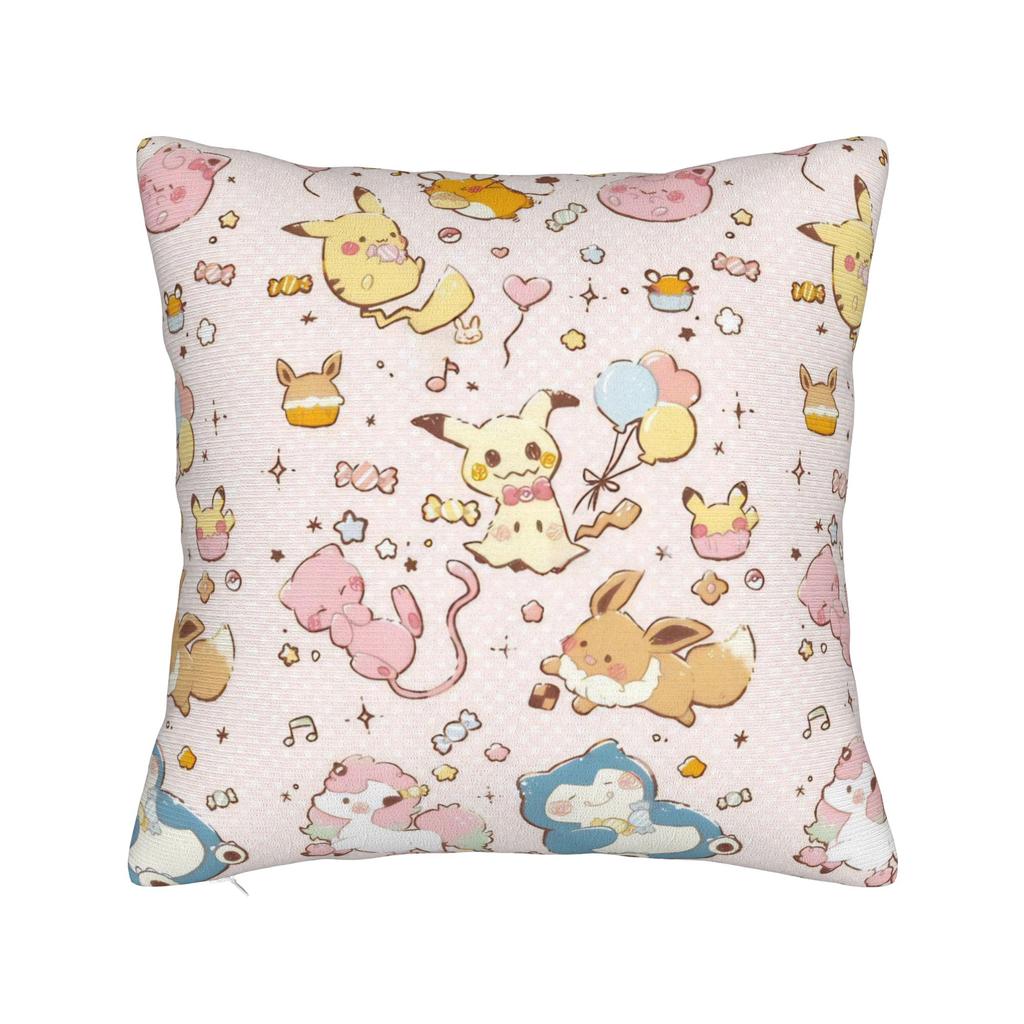 Cartoon Pillowcase Polyester Cushion Cover Decor Pokemoned Throw Pillow Case Cover Home Zipper 45X45Cm