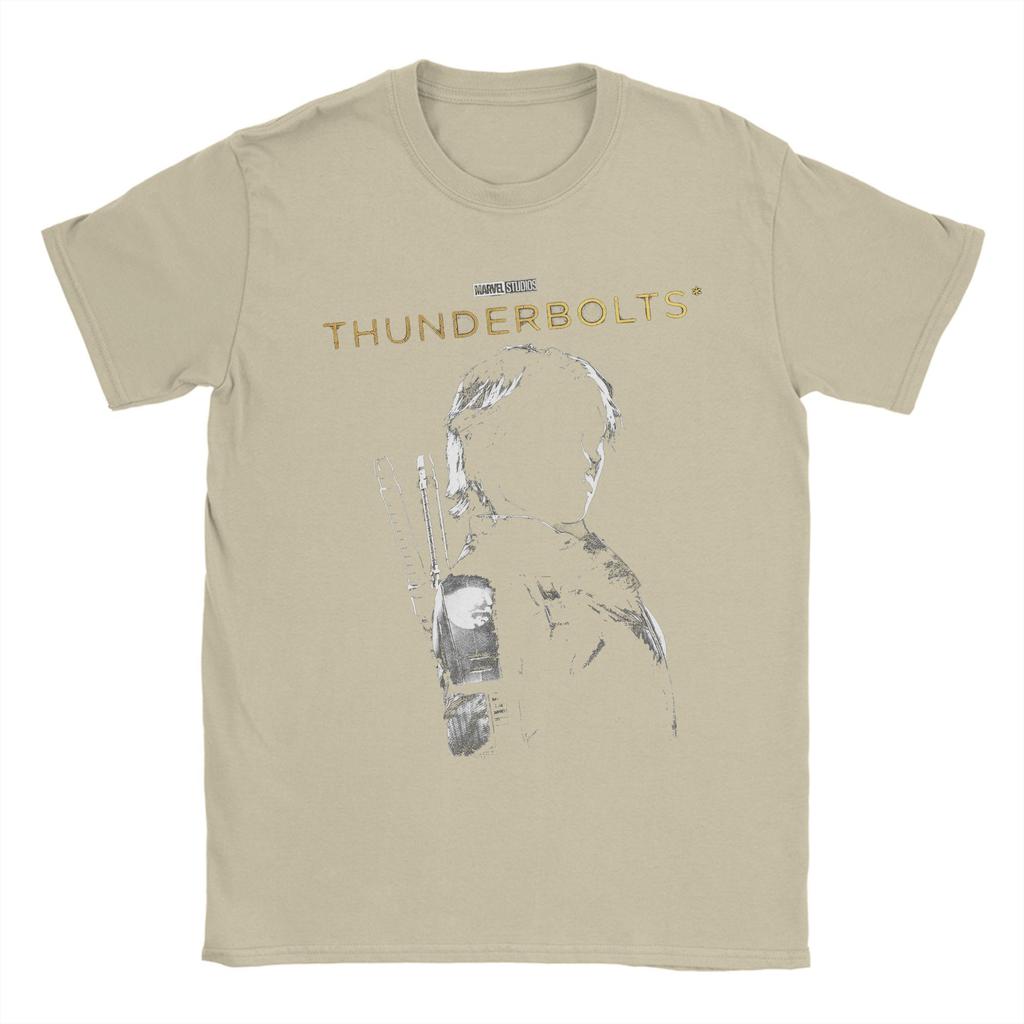 Men's T-Shirt Thunderbolts Yelena Silhouette Comic Vintage 100% Cotton Tee Shirt Short Sleeve  T Shirt Round Neck Clothing Party