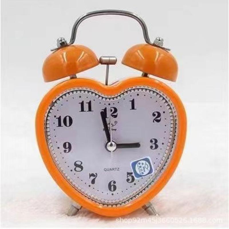 Student Metal Ringing Alarm Clock Creative Children Learning Silent Night Lights Fashionable Classic Loud Bedside Cute Clock Watch