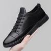 Men Summer Winter Casual Sneakers ThickSoled New Versatile Leather Genuine Leather Suitable for Daily Wear and Various Occasions