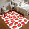 Cute Strawberry Print Area Rug Non Slip Soft Floor Carpet for Kids Room Nursery Bedroom Living Room Playroom Decor