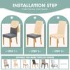Waterproof Elastic Chair Cover Dining Room Solid Color Chair Slipcover Spandex Removable Chair Seat Cover for Kitchen Wedding