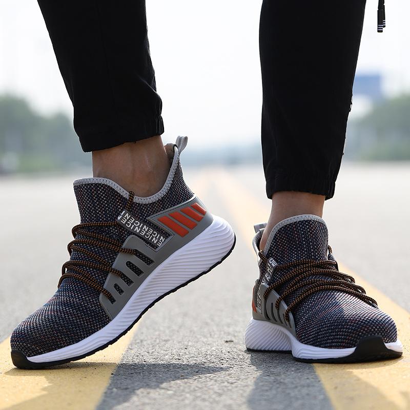 Pracovní obuv, odolná proti nárazu a propíchnutí, lehká a prodyšná, pohodlná a módní bezpečnostní obuv