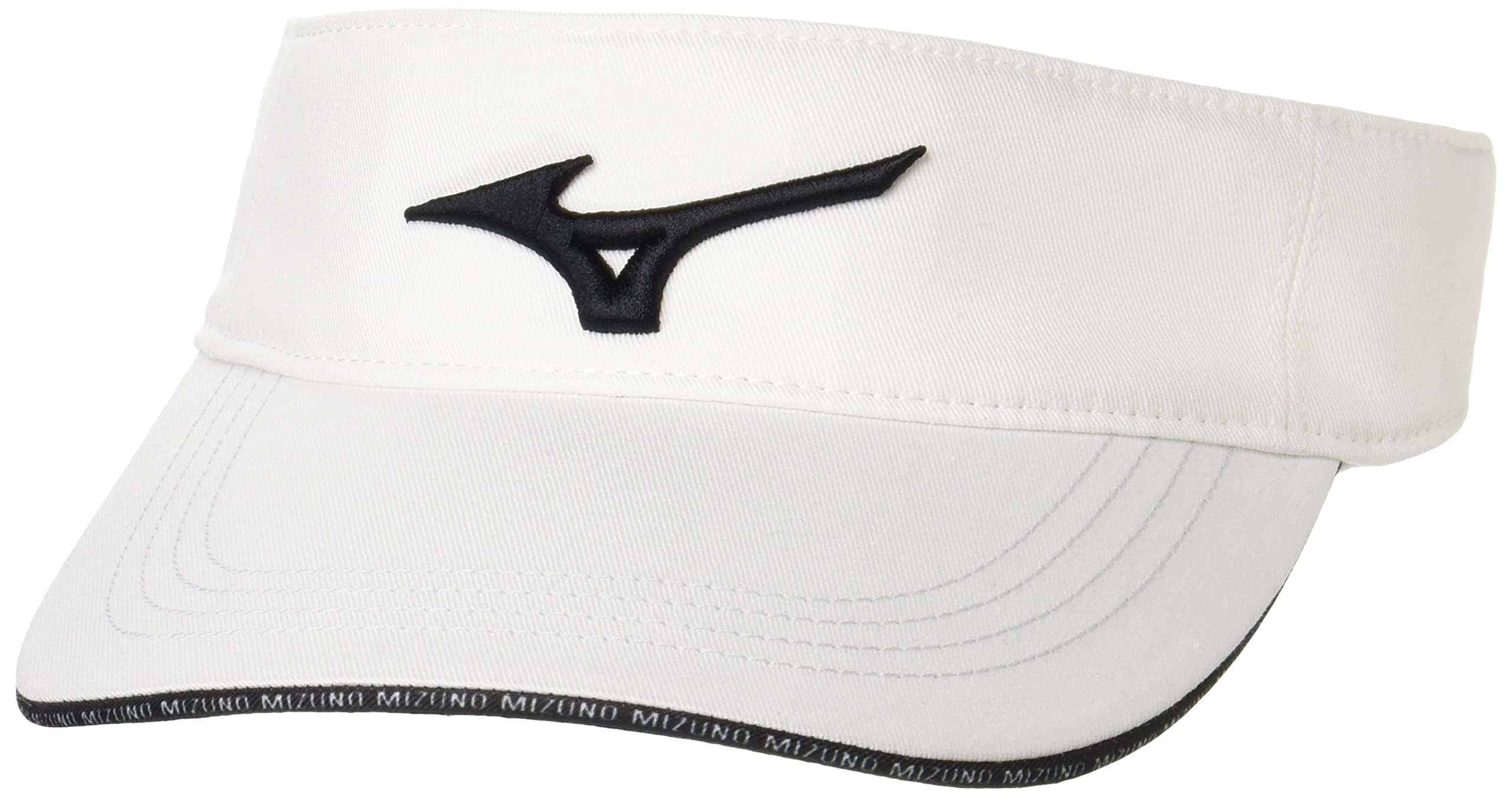 

Mizuno Golf Cap with Lambard Free Size Men s Logo, Tour-Grade Visor, Cotton, White/Black, (E2MW2A27)