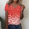 Fashion Sunflower Floral 3D Print T Shirt Summer Women V-Neck T-shirts
